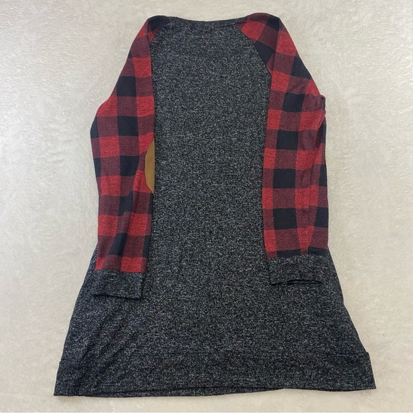 Women’s Eclipse Black/Red Plaid Shirt With Elbow Patches Size M - Picture 5 of 9